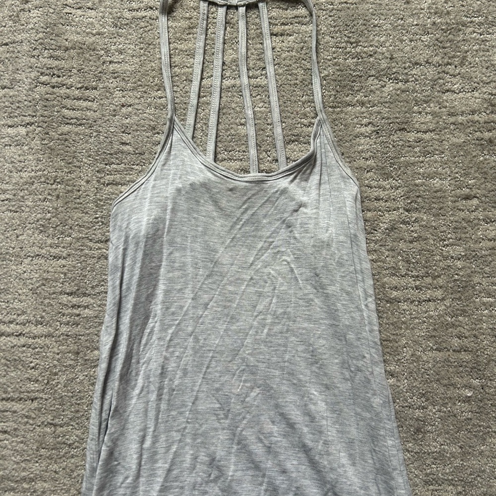 GAIAM Light Gray Strappy Tank Top